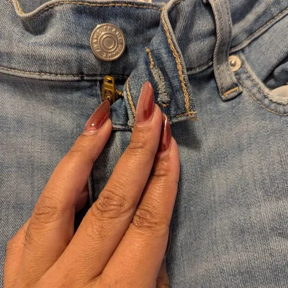 FRAME Le Slim Palazzo High Waist Wide Leg Jeans - Picture 6 of 9